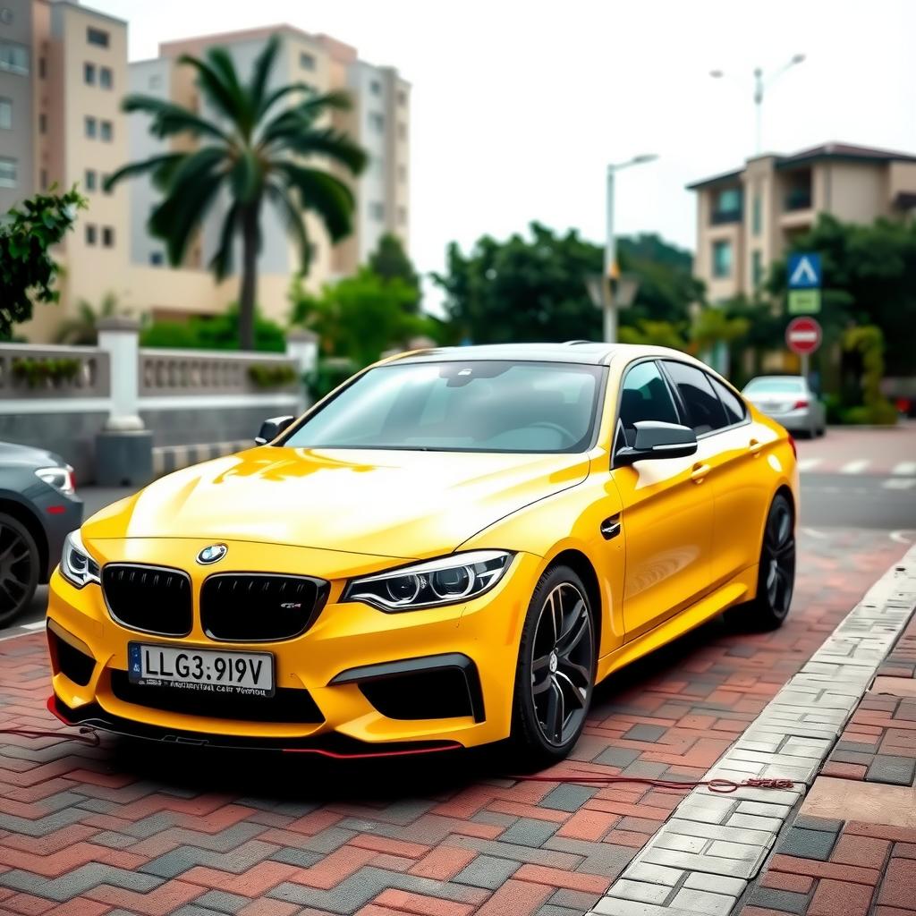 노란색 bmw